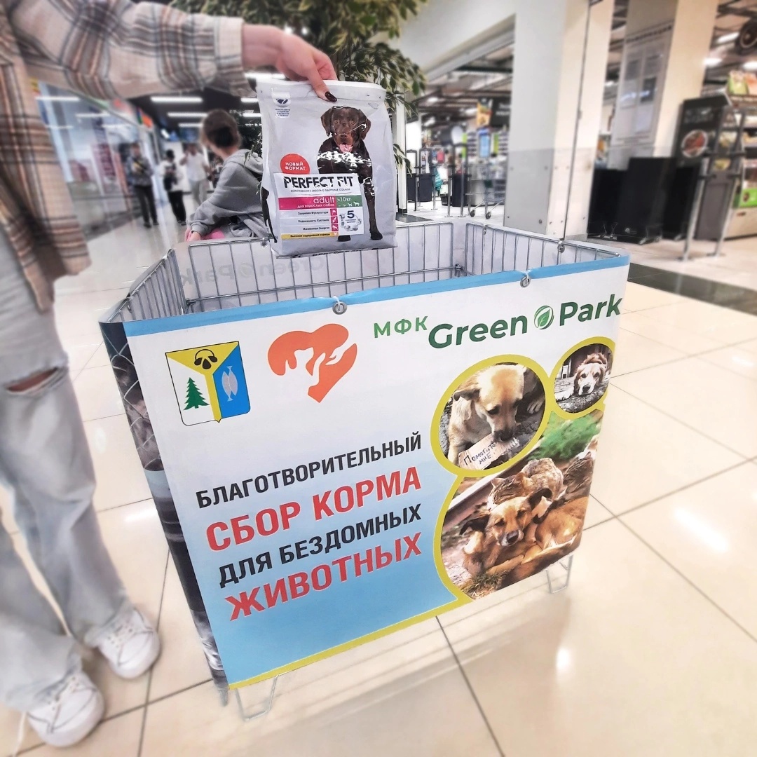 В торговых центрах Нижневартовска теперь можно оставить корм для бездомных животных